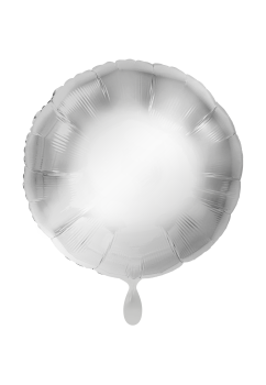 Folienballon 45cm Rund Silber